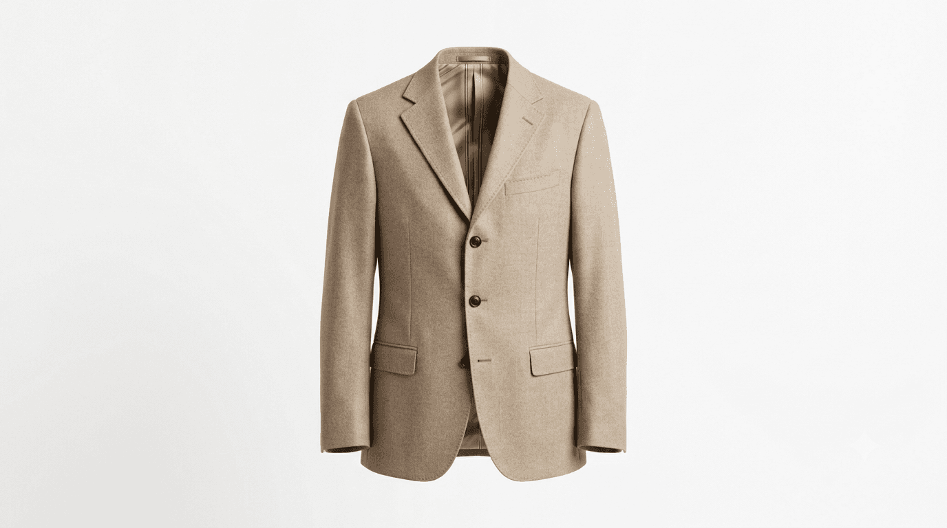 Sand Wool Tailored Blazer