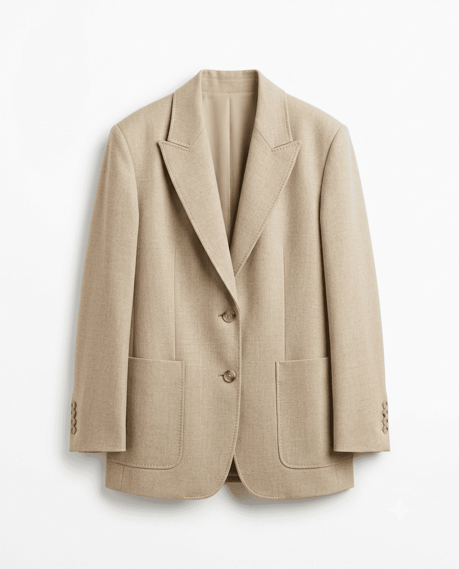 Natural Linen Tailored Blazer