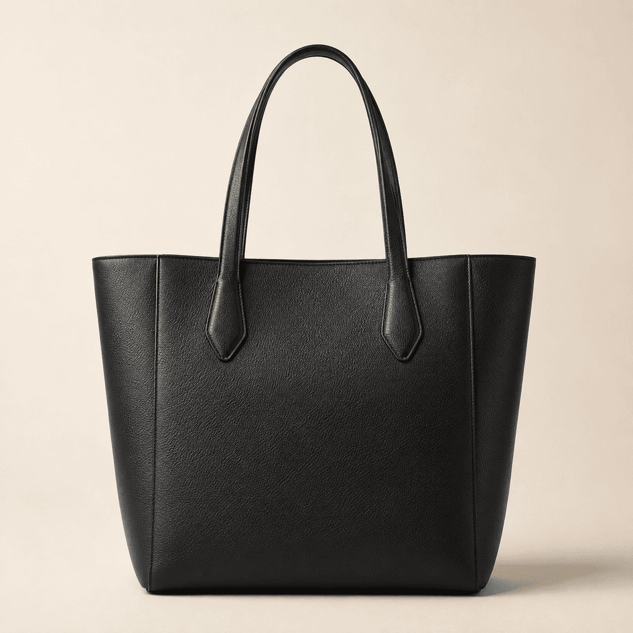 Black Leather Tote Bag