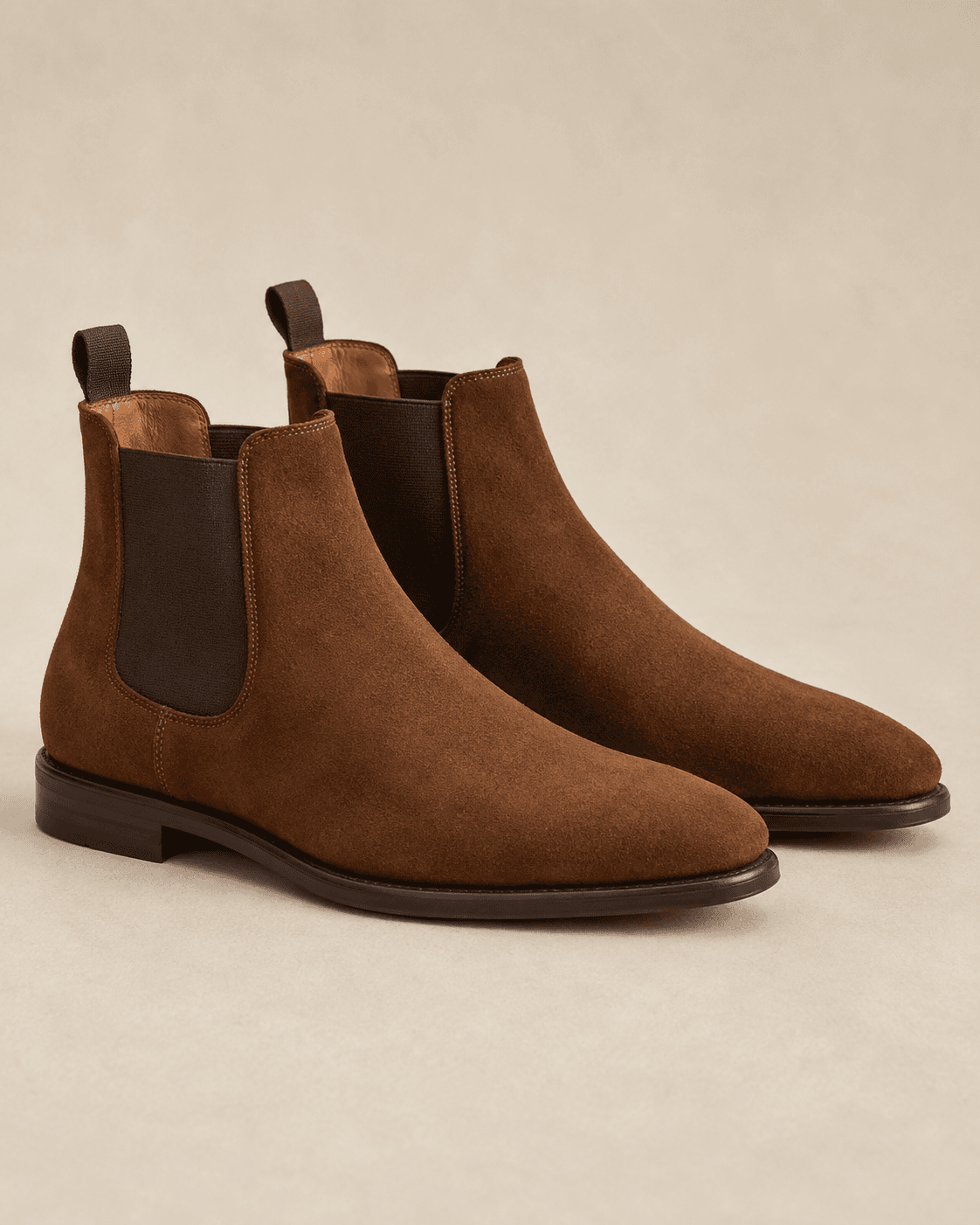 Brown Suede Chelsea Boots