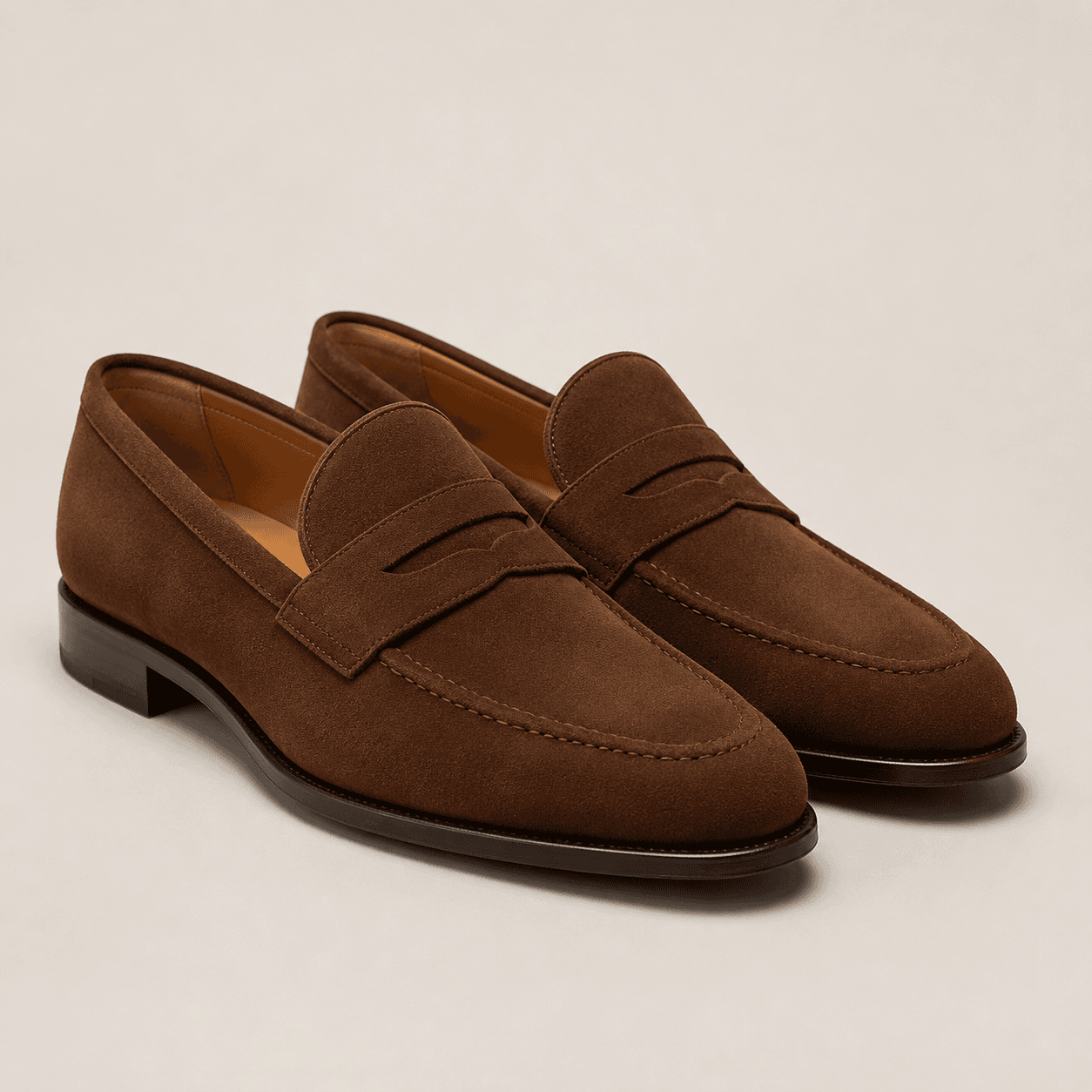 Brown Suede Loafers