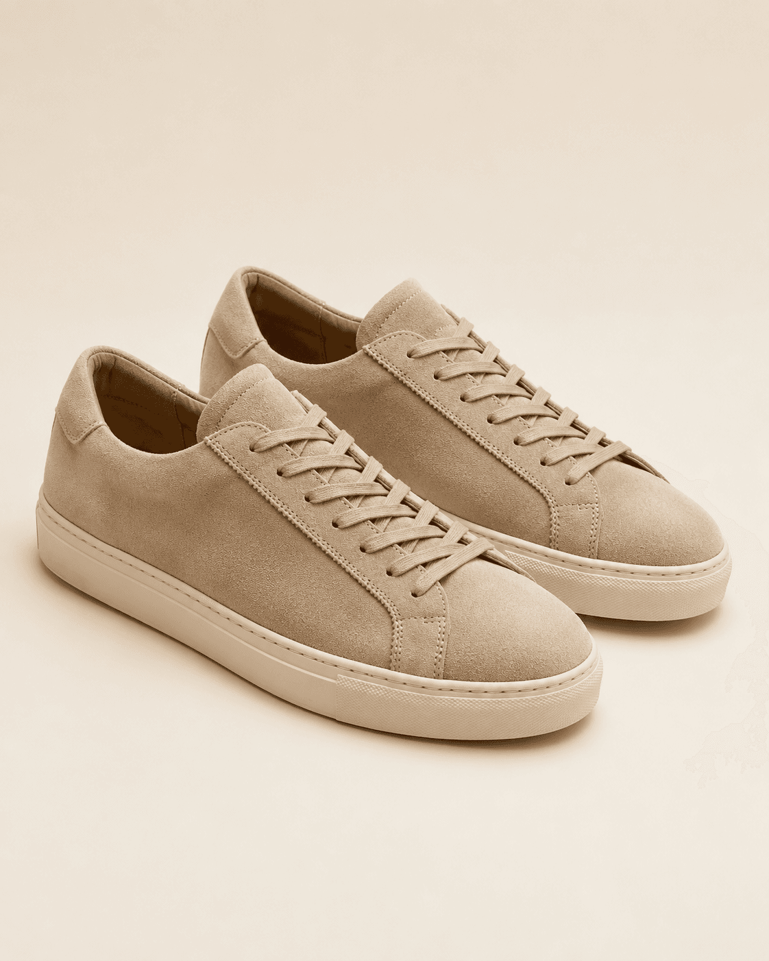 Beige Suede Sneakers
