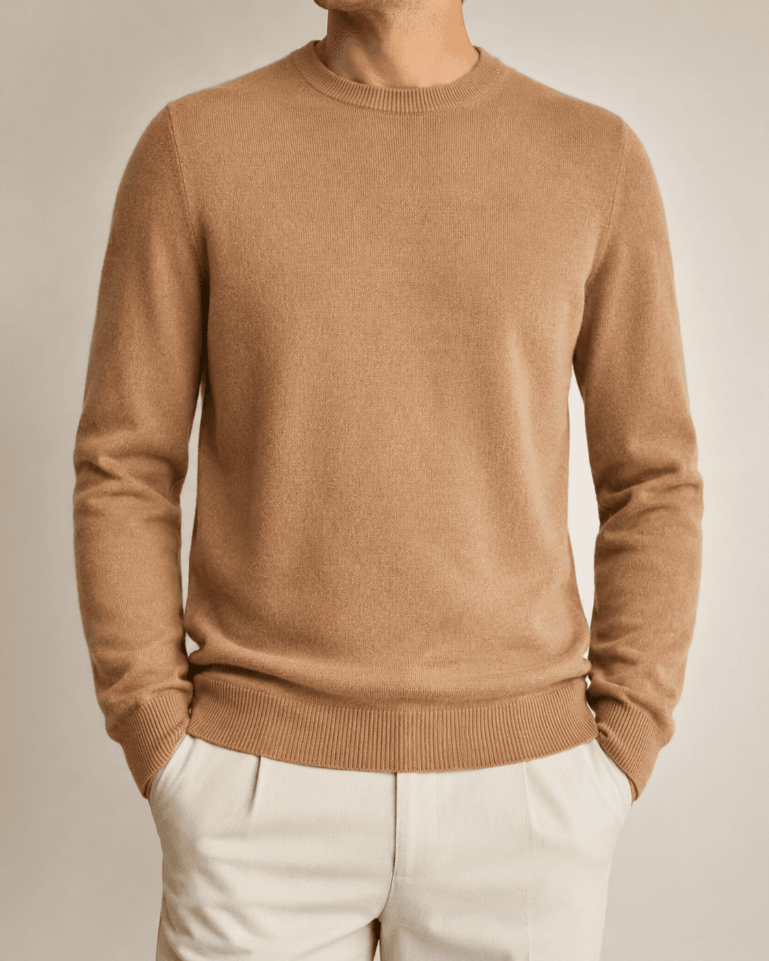 Camel Merino Crewneck