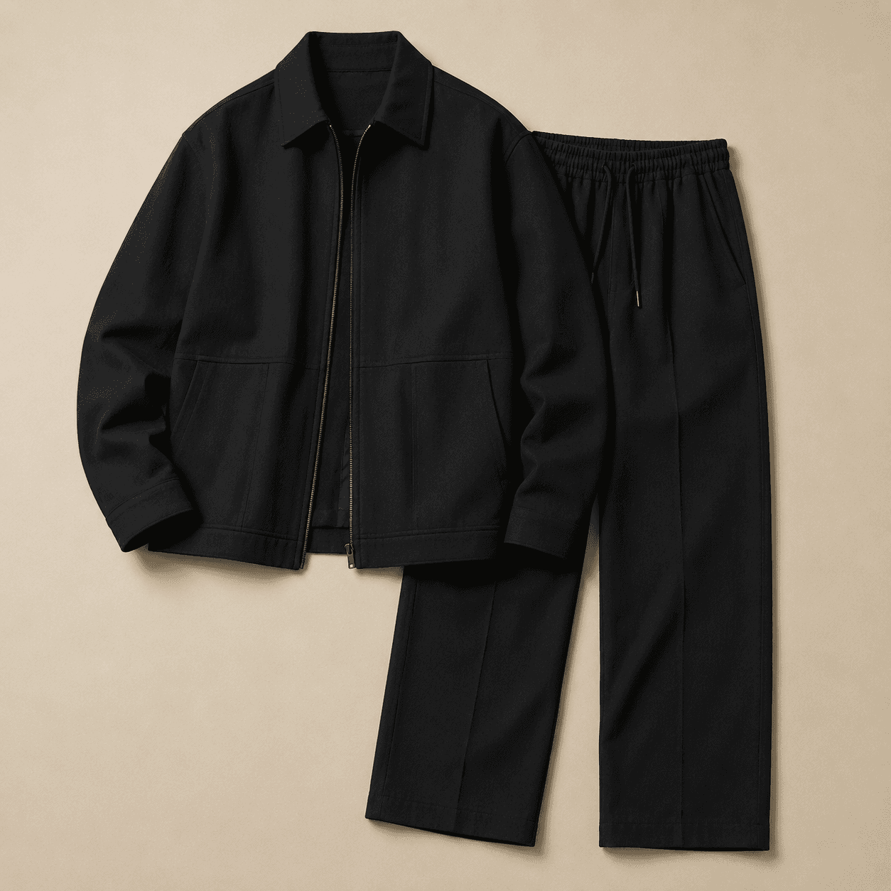 Black Relaxed Co-ord Set
