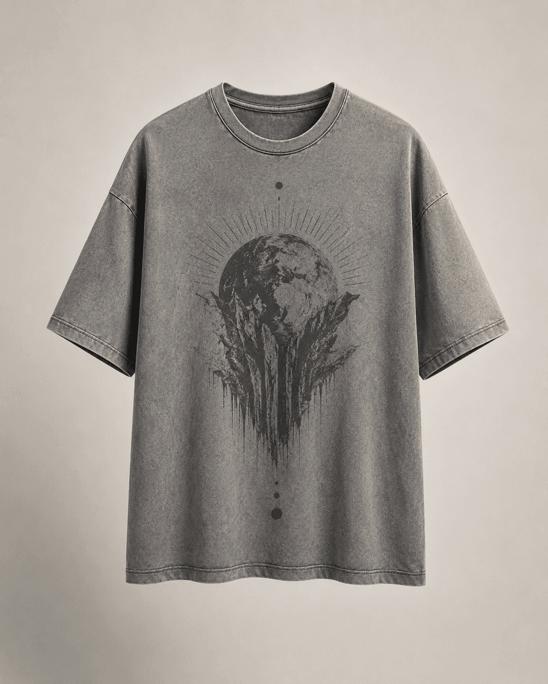 Washed Grey Graphic T-Shirt