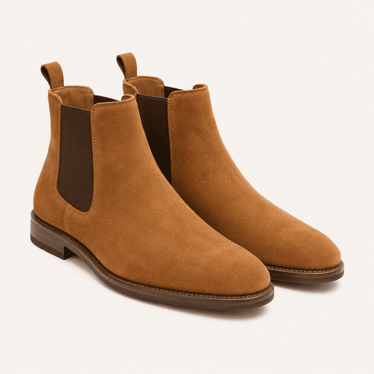 Tan Suede Chelsea Boots