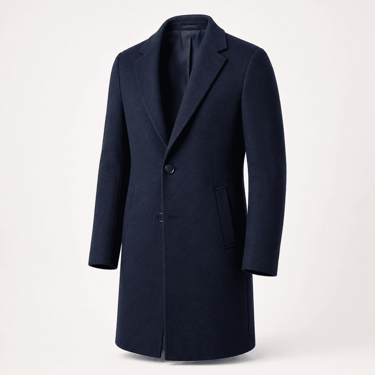 Navy Tailored Overcoat