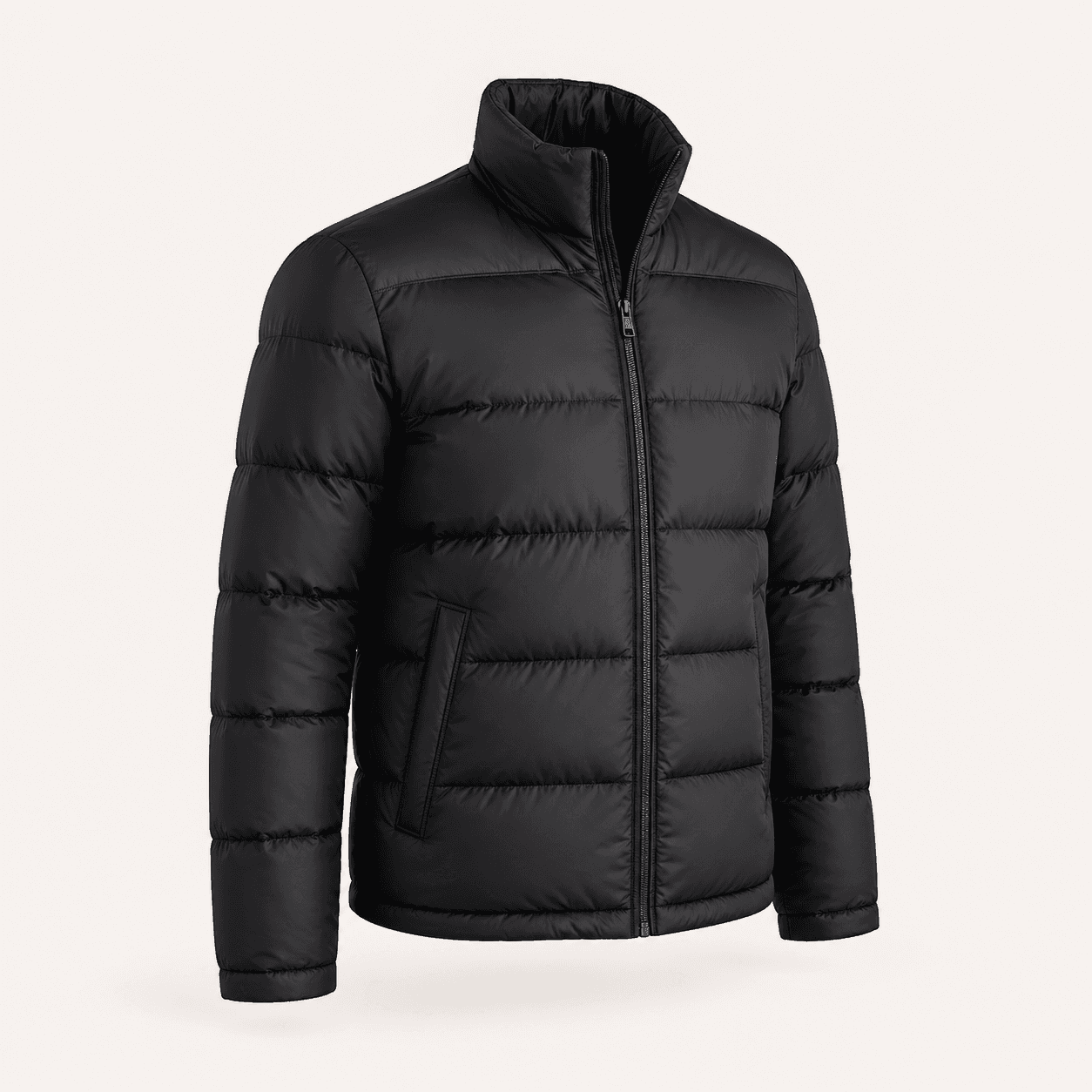 Black Quilted Puffer Jacket