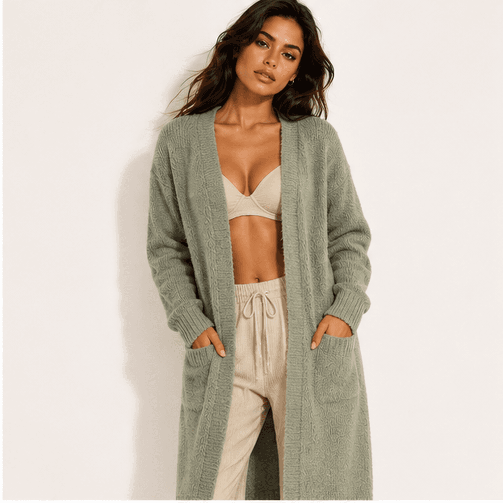 Sage Longline Knit Cardigan