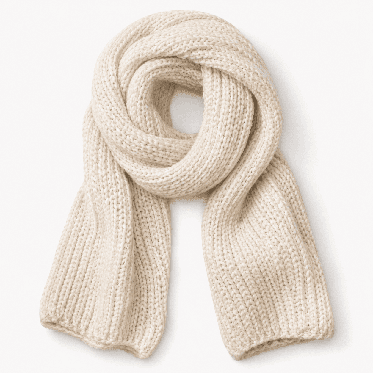 Ivory Chunky Knit Scarf