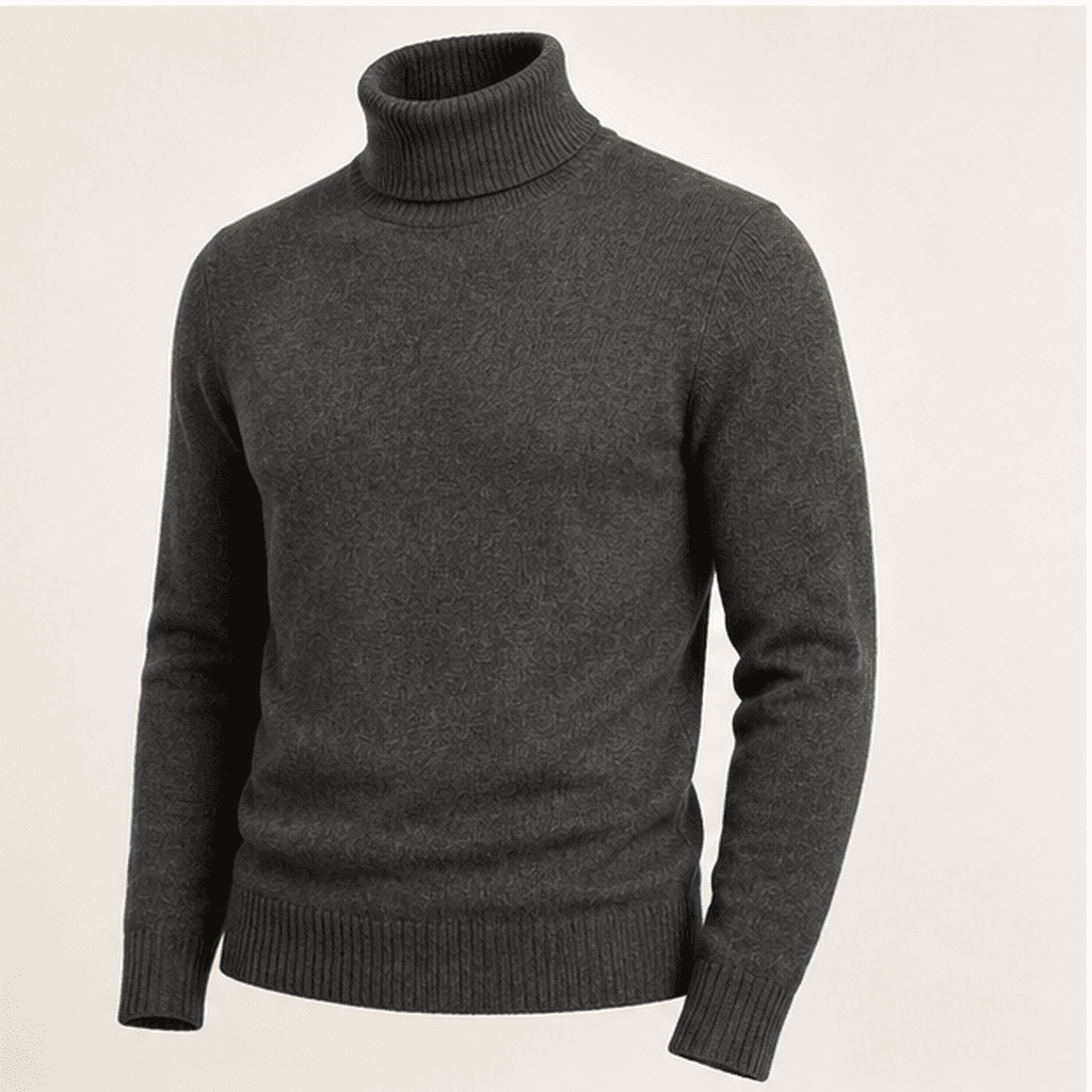 Charcoal Turtleneck Sweater
