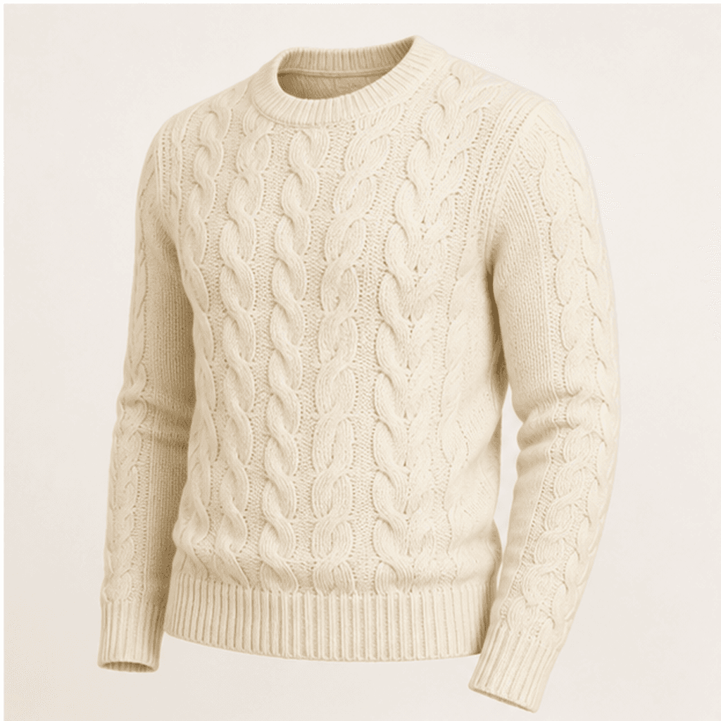 Cream Cable Knit Sweater