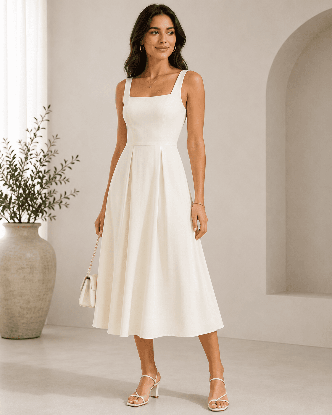 Ivory Midi Dress