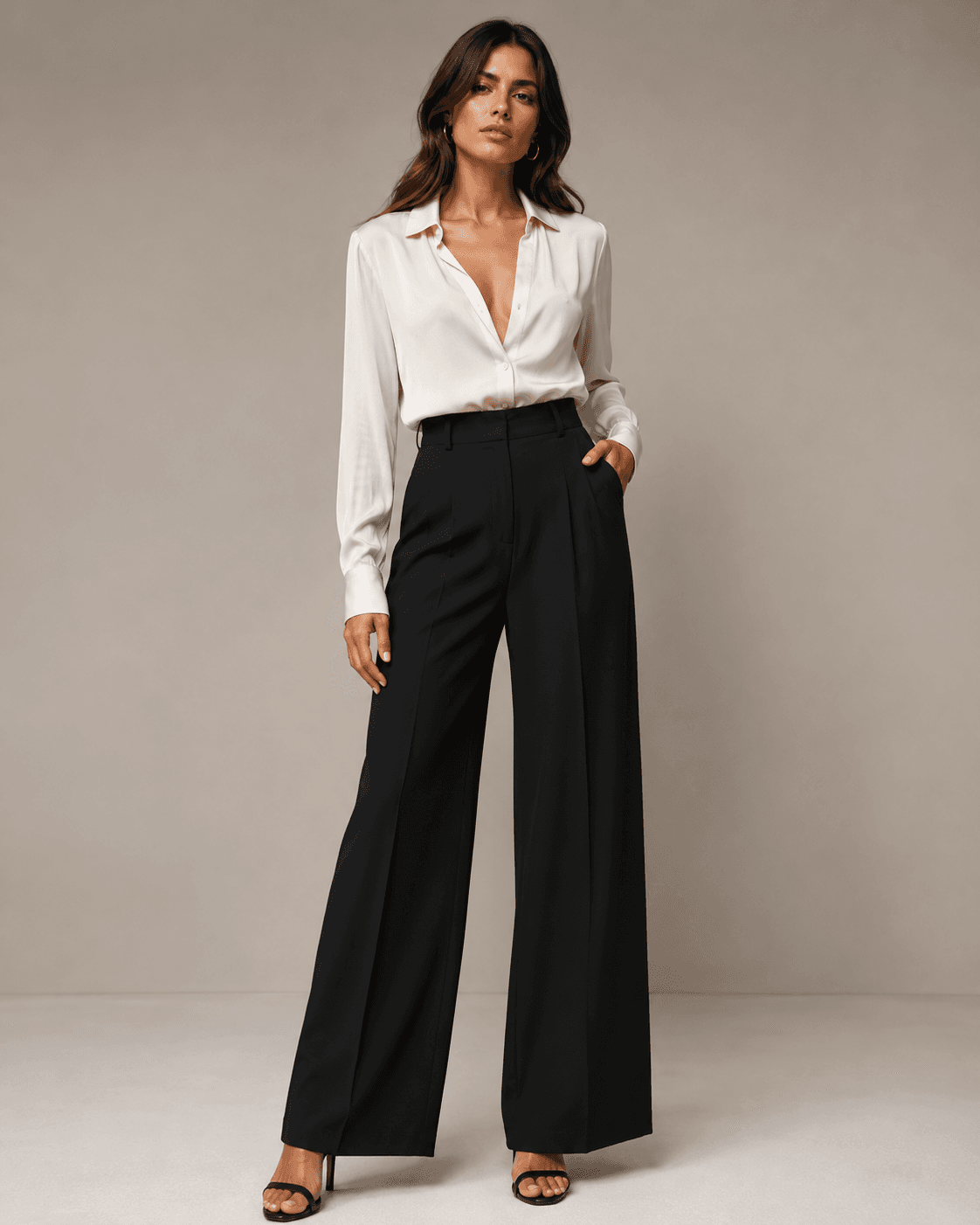Black Wide Leg Trousers