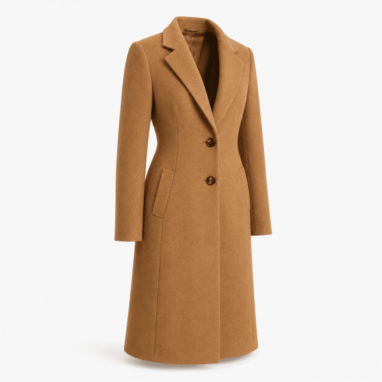 Styloverse camel wool winter coat